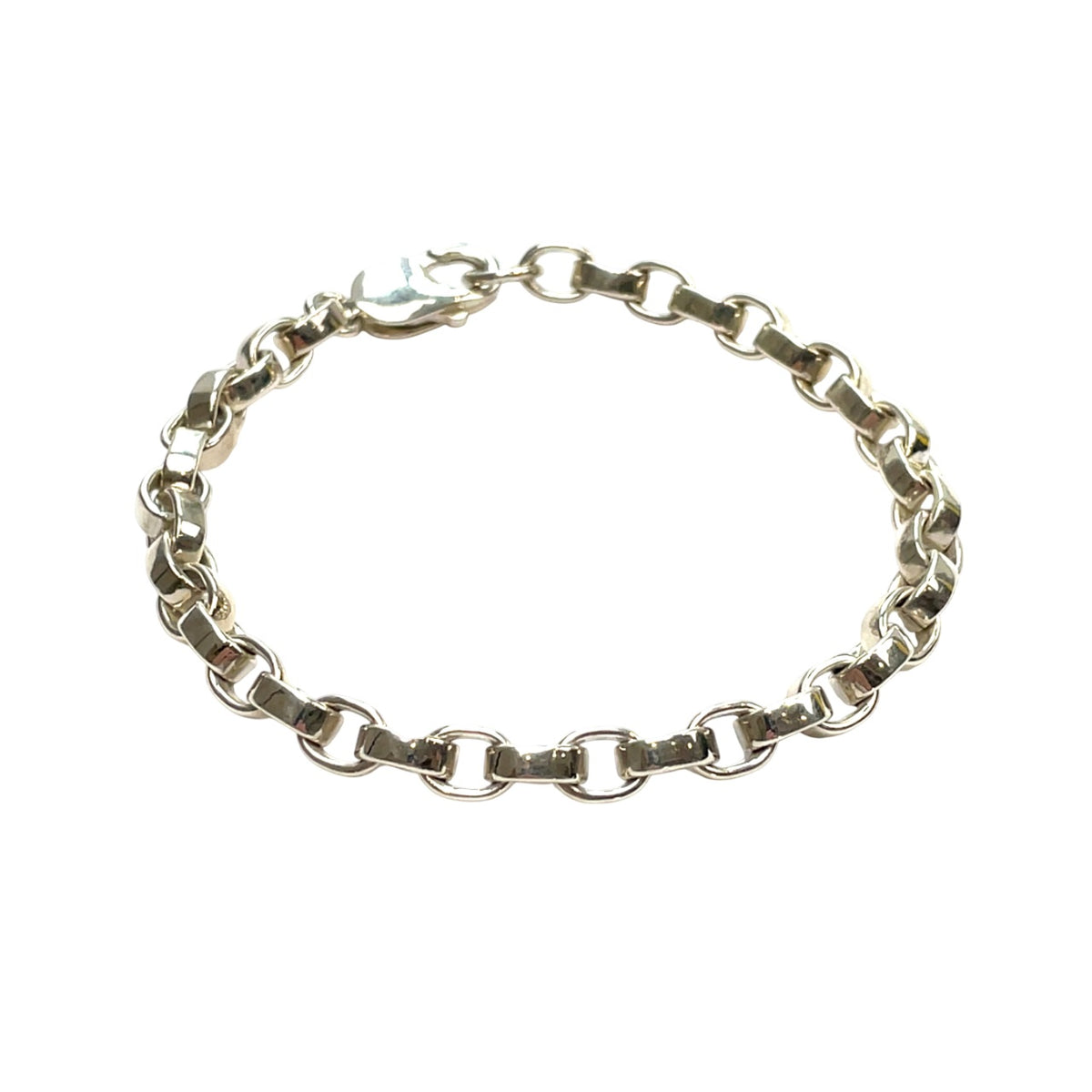 Silver Belcher Bracelet (9")