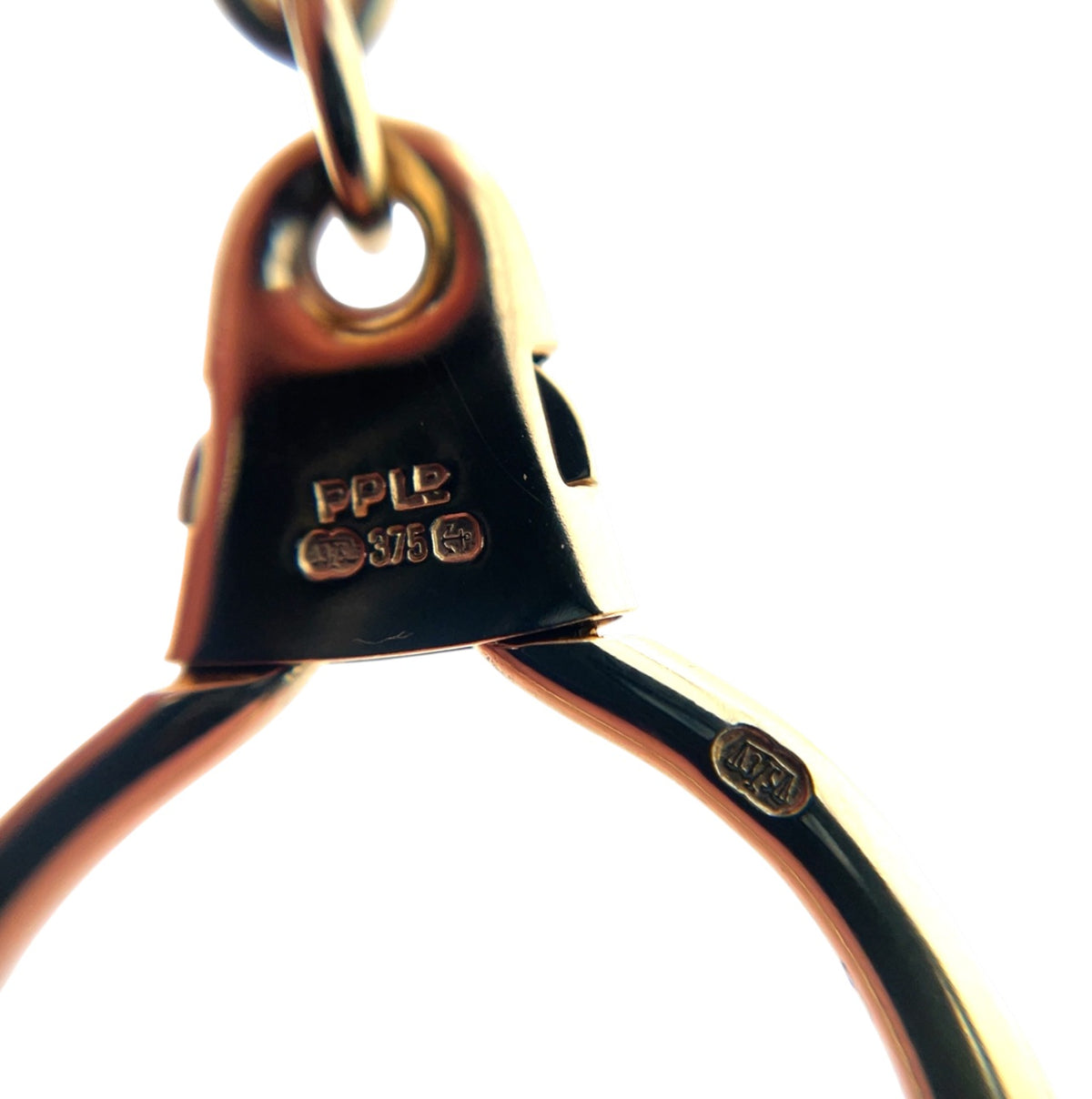 9ct Yellow Gold Mercedes Key Ring