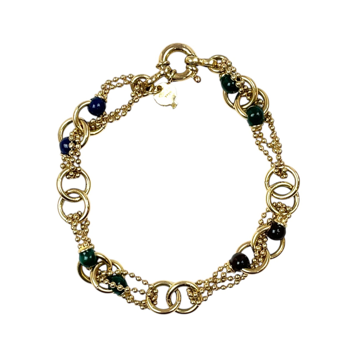 18ct Yellow Gold & Enamel Bracelet (9")