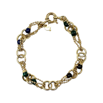 18ct Yellow Gold & Enamel Bracelet (9")