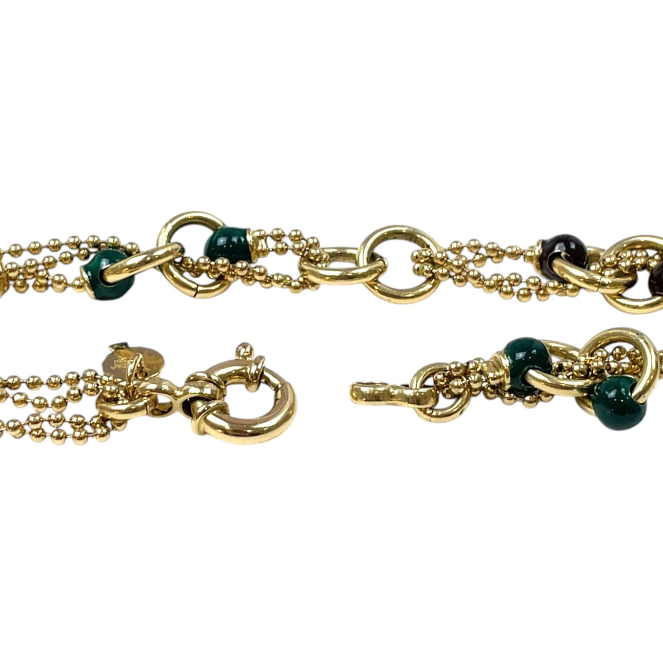 18ct Yellow Gold & Enamel Bracelet (9")