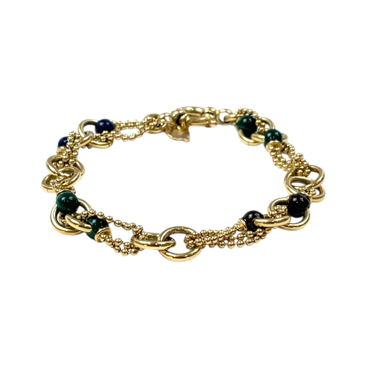 18ct Yellow Gold & Enamel Bracelet (9")