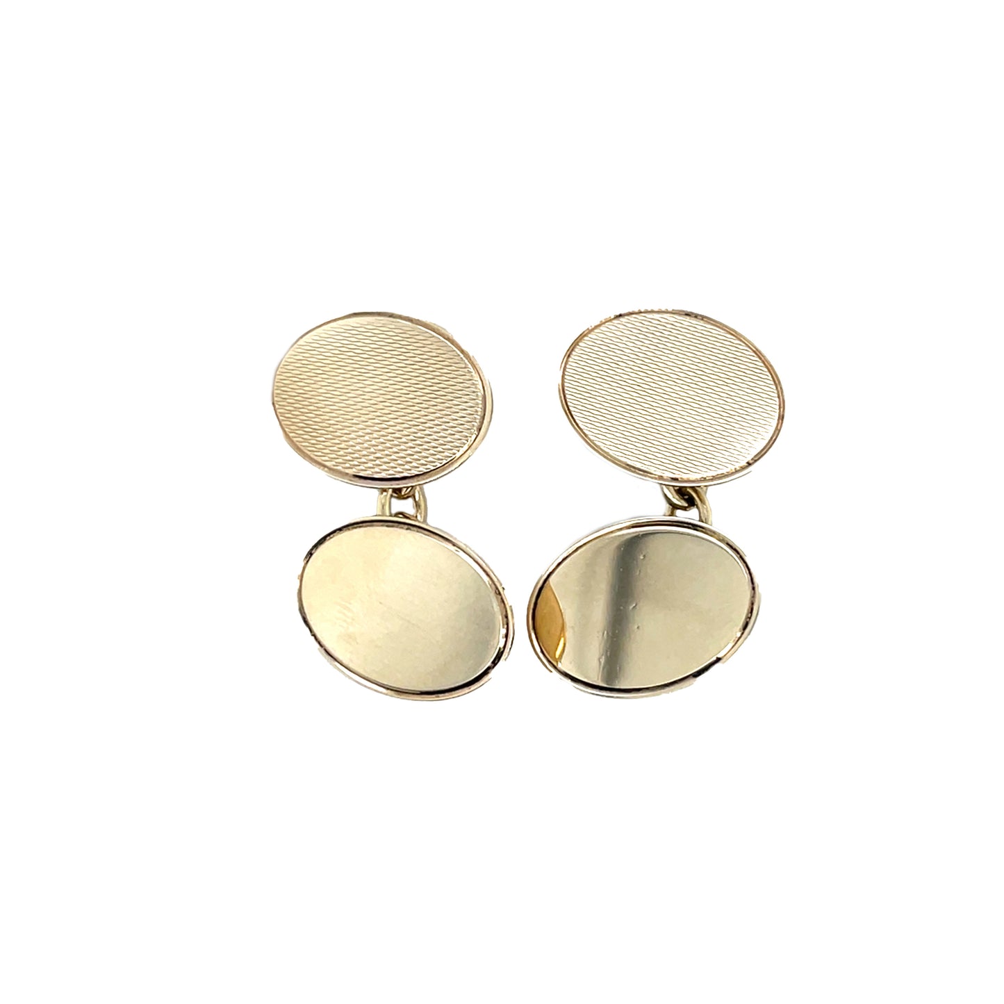 9ct Yellow Gold Oval Cufflinks