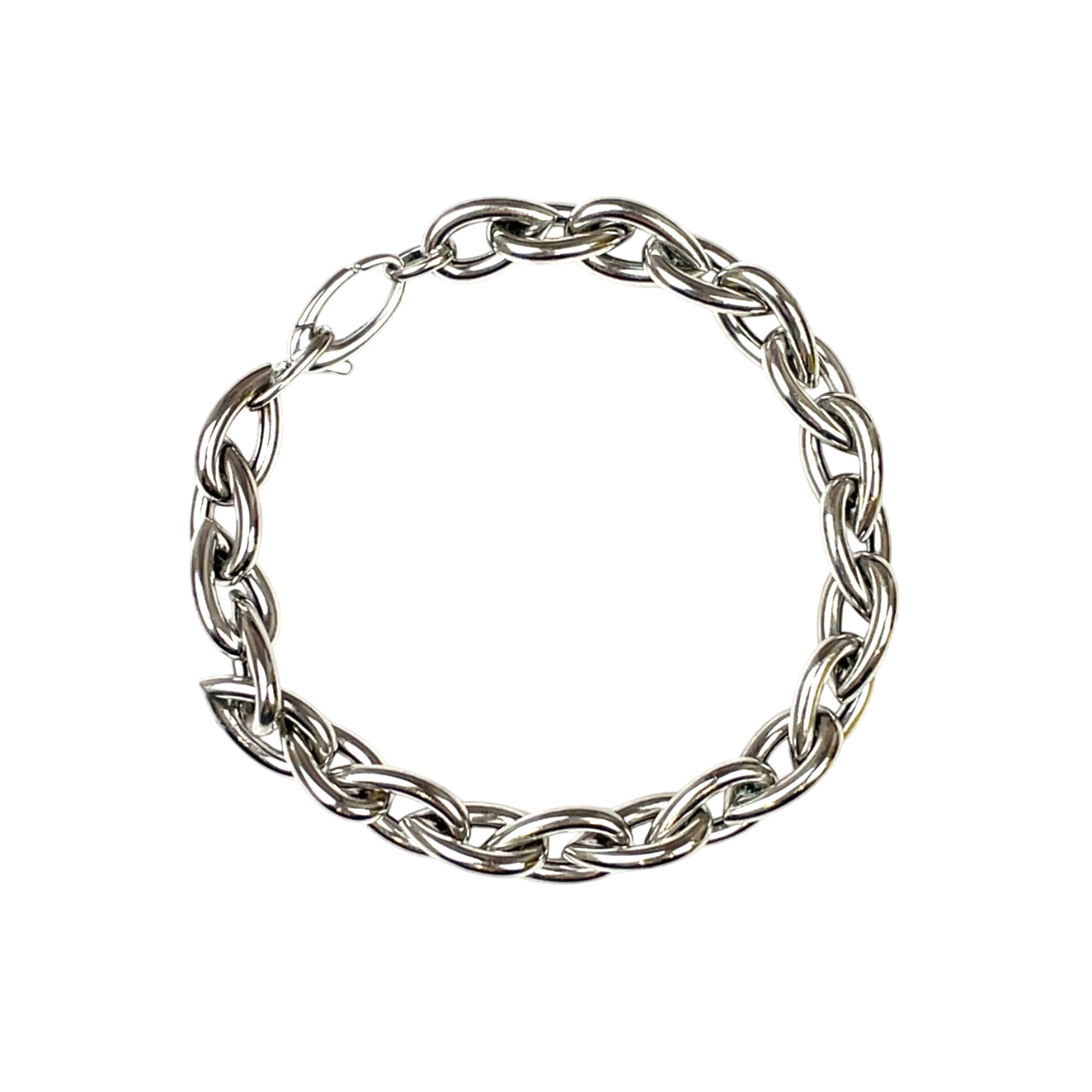 9ct White Gold Link Bracelet (7")