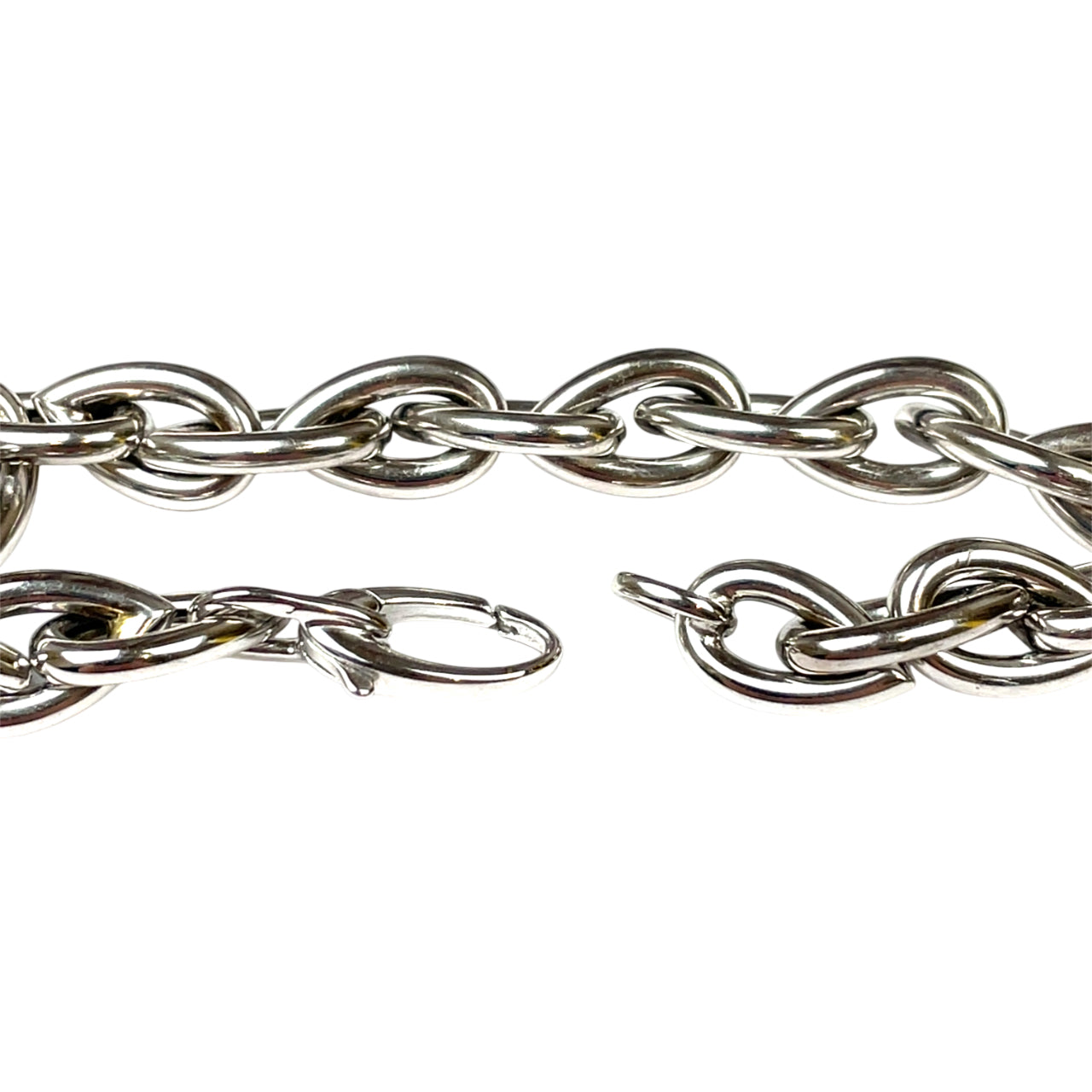 9ct White Gold Link Bracelet (7")
