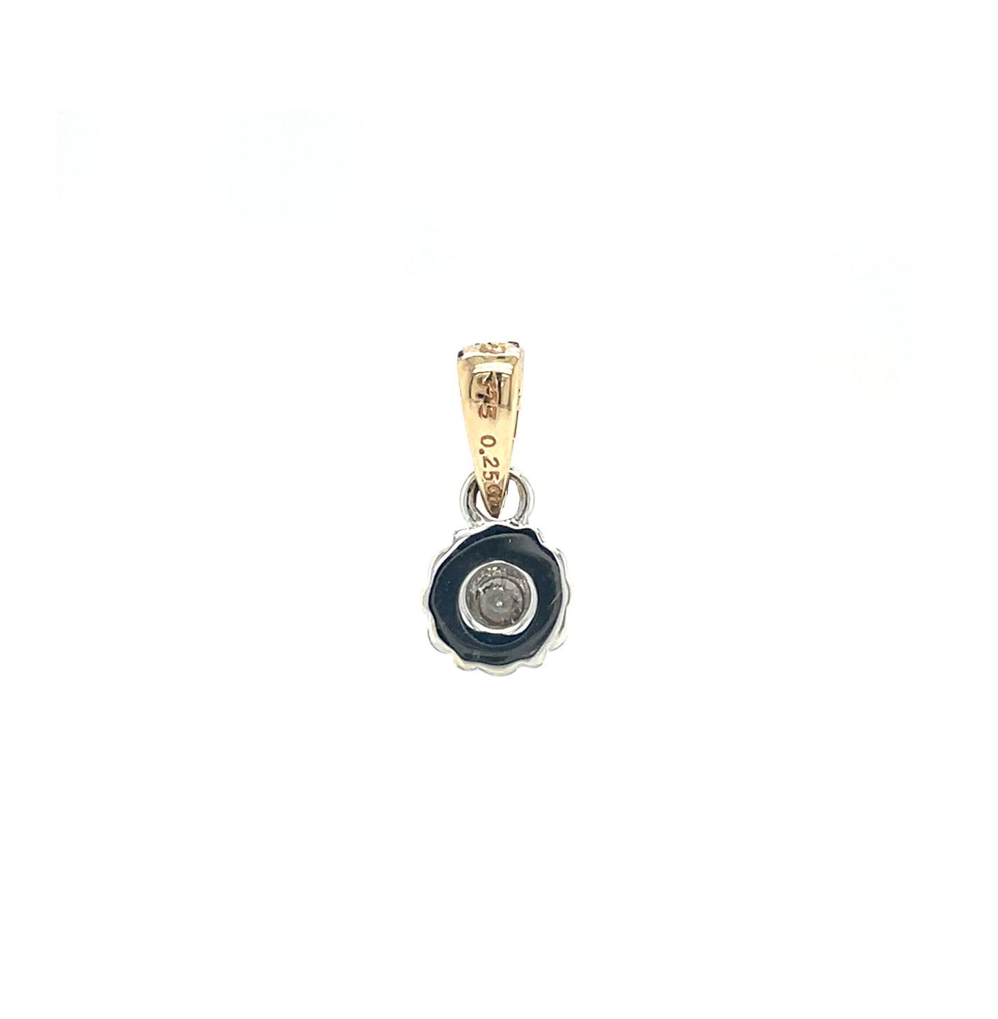 9ct Yellow Gold Diamond Cluster Pendant