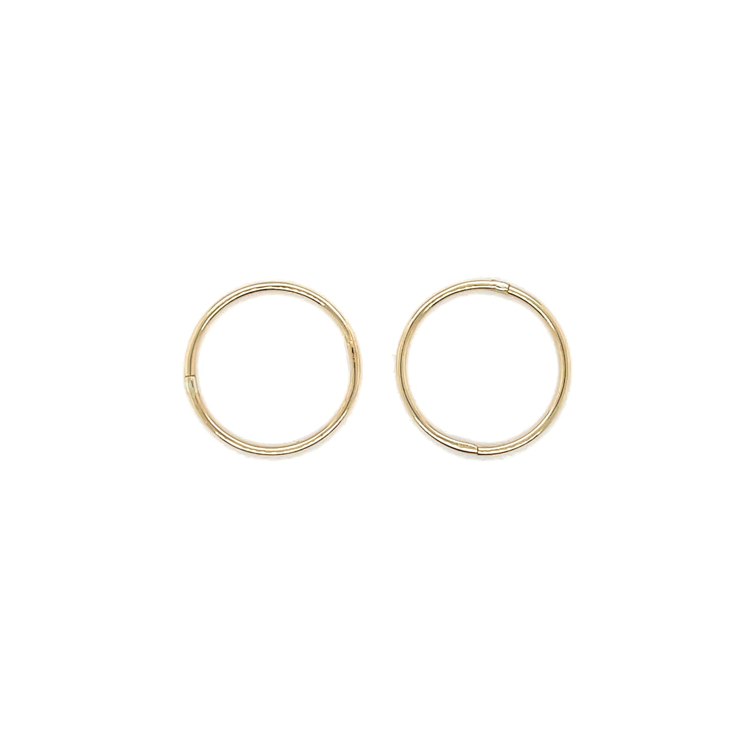 Pair of 9ct Yellow Gold Hinged Sleeper Hoop Earrings (18mm)