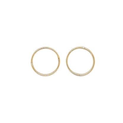 Pair of 9ct Yellow Gold Hinged Sleeper Hoop Earrings (18mm)