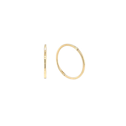 Pair of 9ct Yellow Gold Hinged Sleeper Hoop Earrings (18mm)