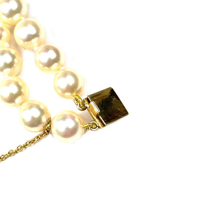 9ct Two-Row Pearl Bracelet (6.5")