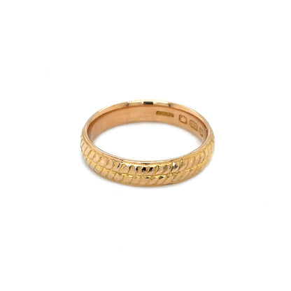 22ct Yellow Gold Double Rope Ring (S)