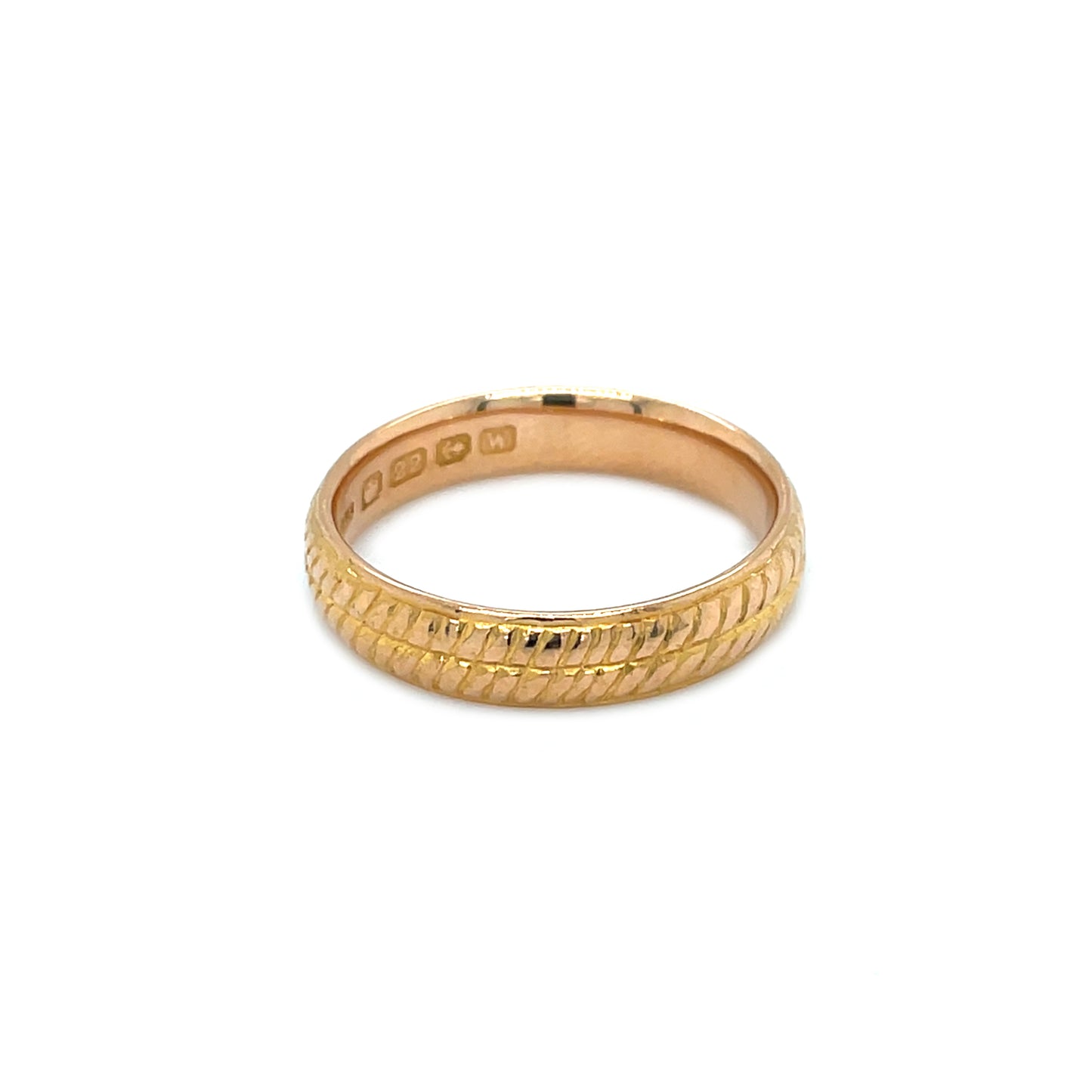22ct Yellow Gold Double Rope Ring (S)