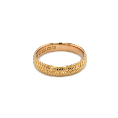 22ct Yellow Gold Double Rope Ring (S)