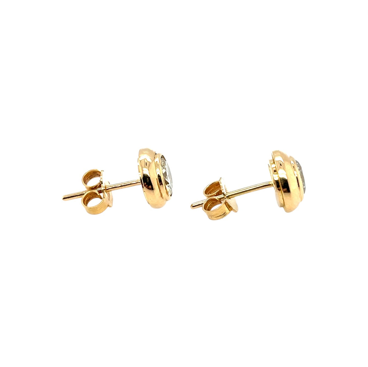 18ct Yellow Gold Diamond Stud Earrings