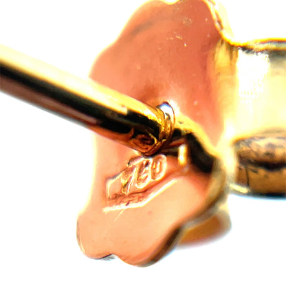 18ct Yellow Gold Diamond Stud Earrings