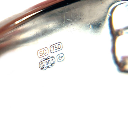 18ct White Gold Fancy Diamond Set Ring (L1/2)