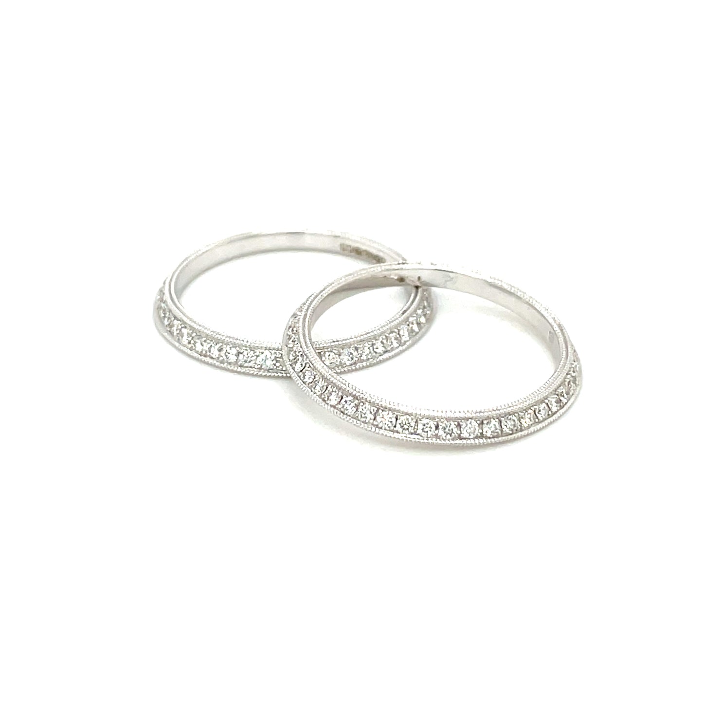 Pair of 18ct White Gold Diamond Ring Enhancers (N)