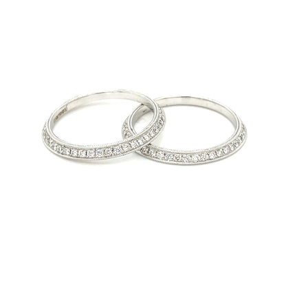 Pair of 18ct White Gold Diamond Ring Enhancers (N)