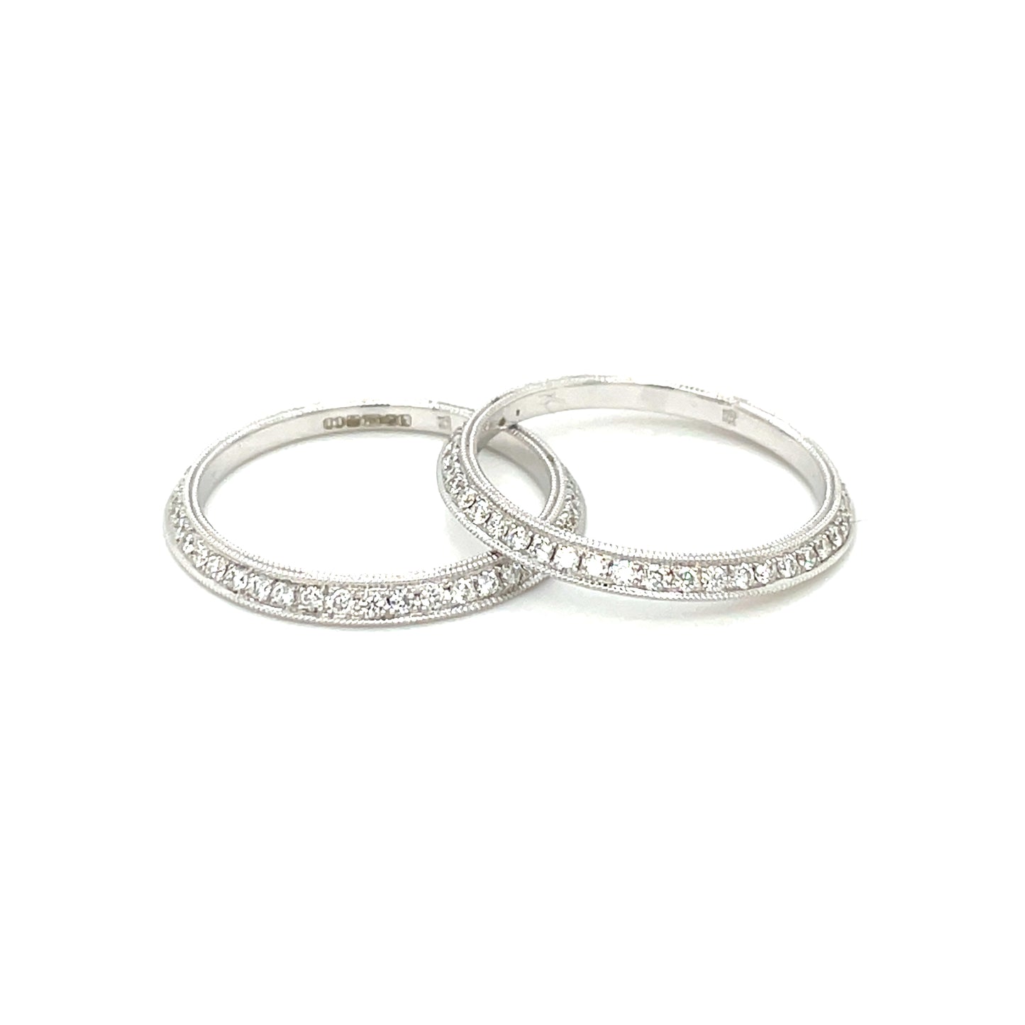 Pair of 18ct White Gold Diamond Ring Enhancers (N)