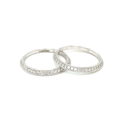 Pair of 18ct White Gold Diamond Ring Enhancers (N)