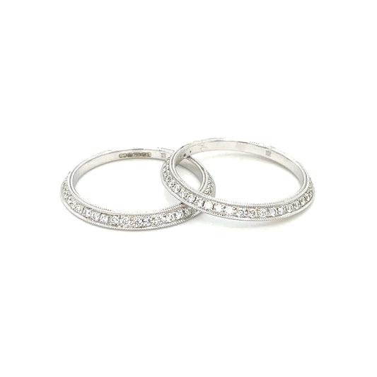 Pair of 18ct White Gold Diamond Ring Enhancers (N)