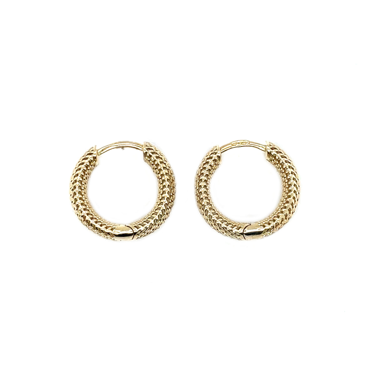 9ct Yellow Gold Filigree Hoop Earrings