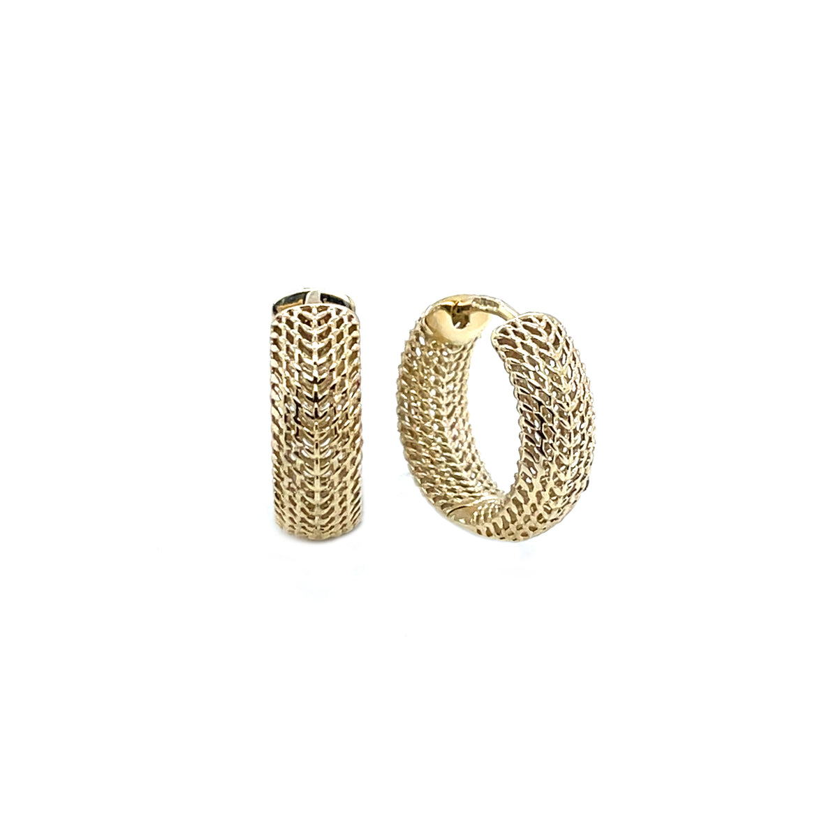 9ct Yellow Gold Filigree Hoop Earrings
