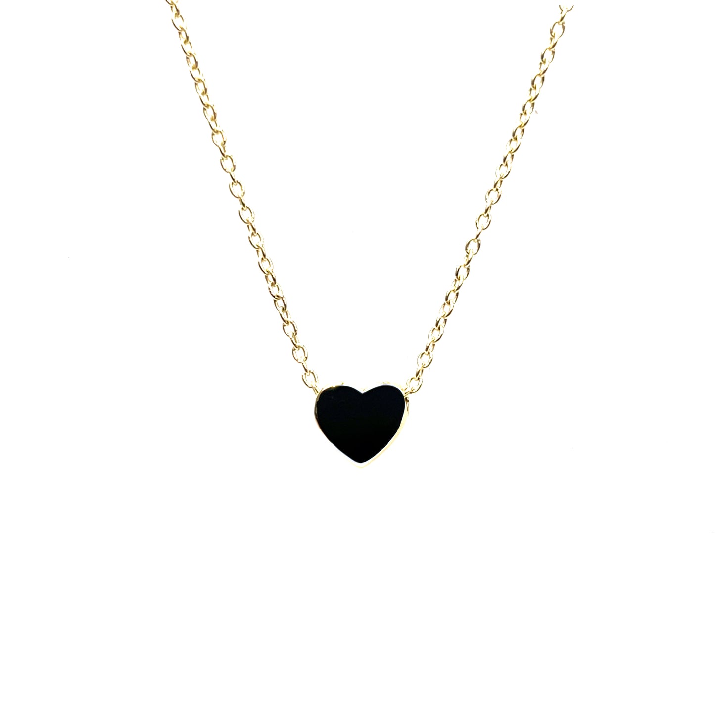 9ct Yellow Gold Heart Necklace (16-18")
