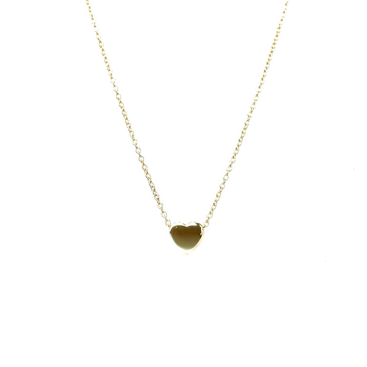 9ct Yellow Gold Heart Necklace (16-18")