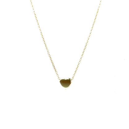 9ct Yellow Gold Heart Necklace (16-18")