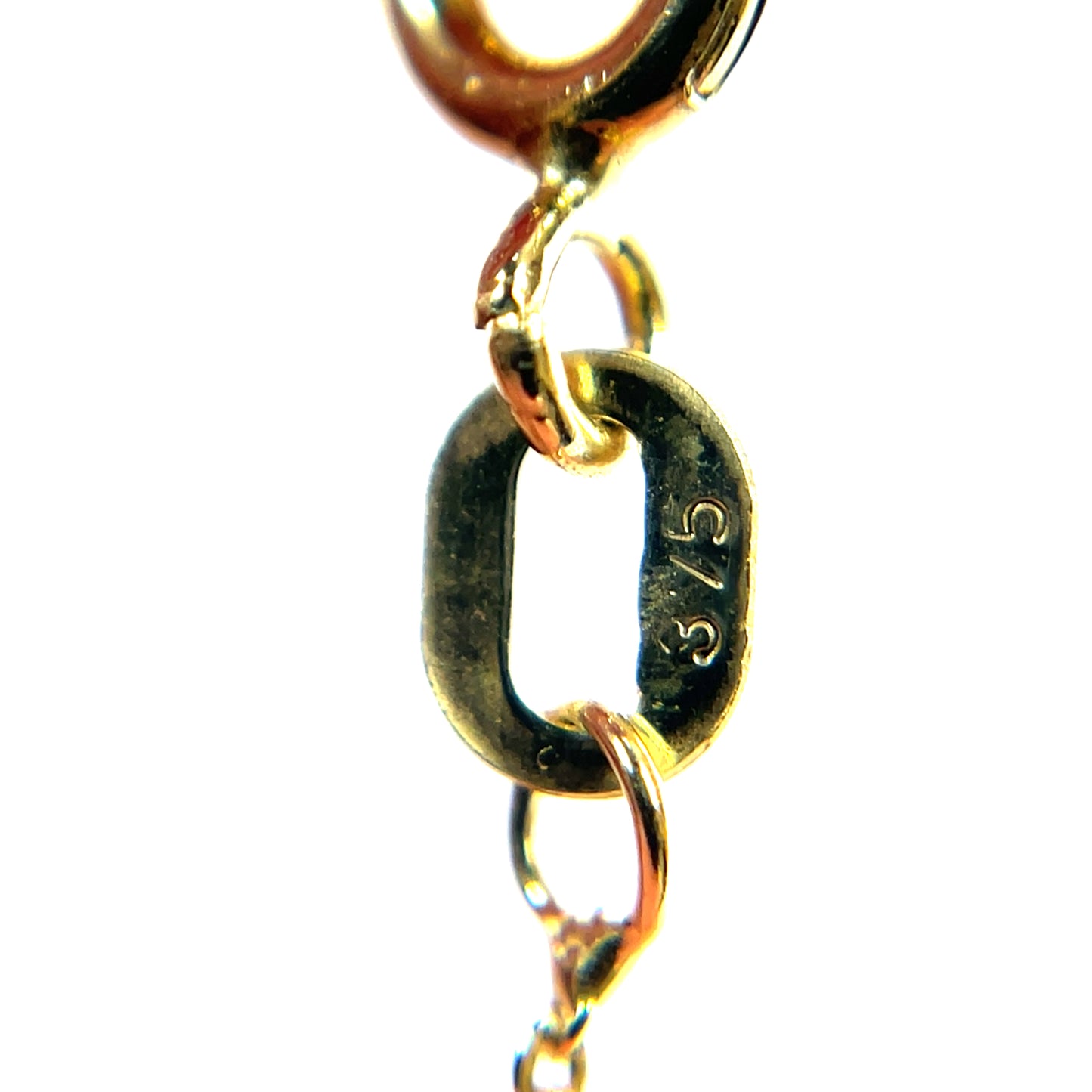 9ct Yellow Gold Diamond Paperclip Pendant & Chain (16-18")