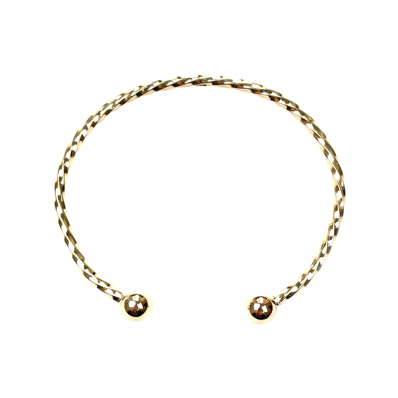 9ct Yellow Gold Twist Torque Bangle