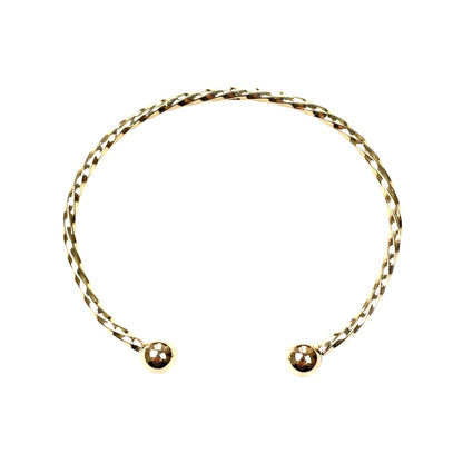 9ct Yellow Gold Twist Torque Bangle