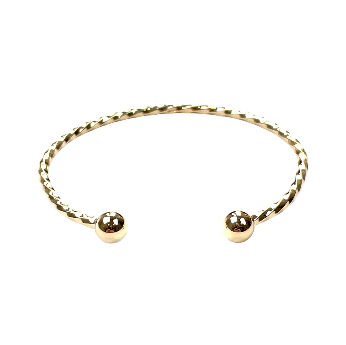 9ct Yellow Gold Twist Torque Bangle