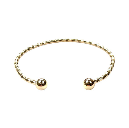 9ct Yellow Gold Twist Torque Bangle