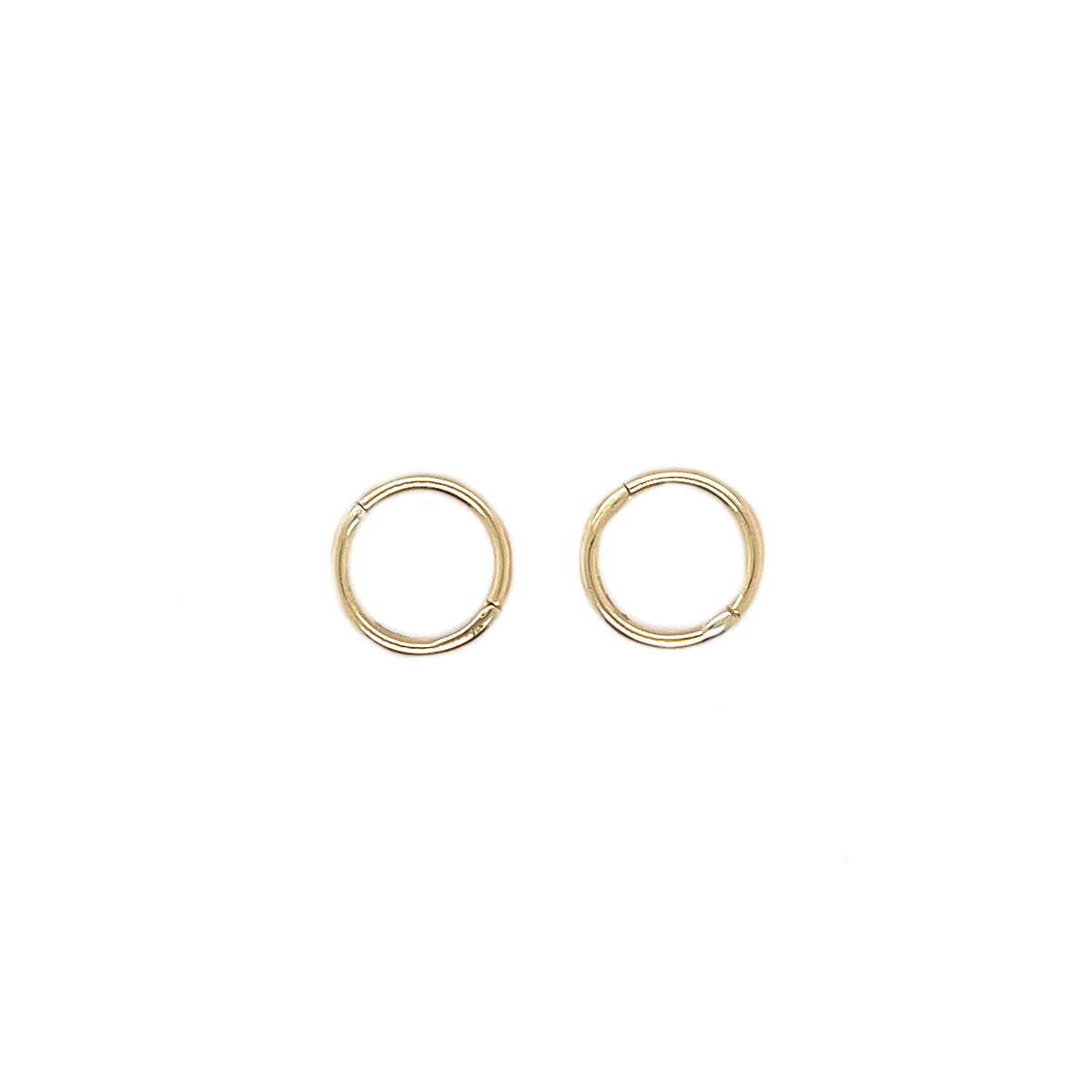 9ct Yellow Gold Hinged Sleeper Hoop Earrings