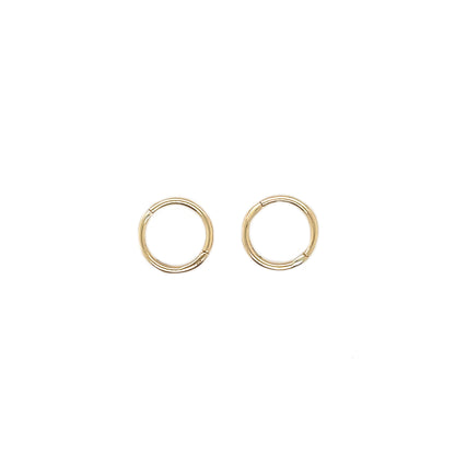 9ct Yellow Gold Hinged Sleeper Hoop Earrings