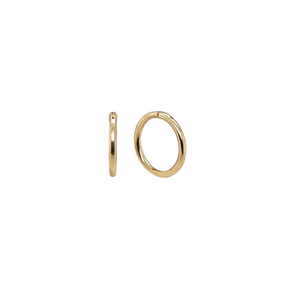 9ct Yellow Gold Hinged Sleeper Hoop Earrings