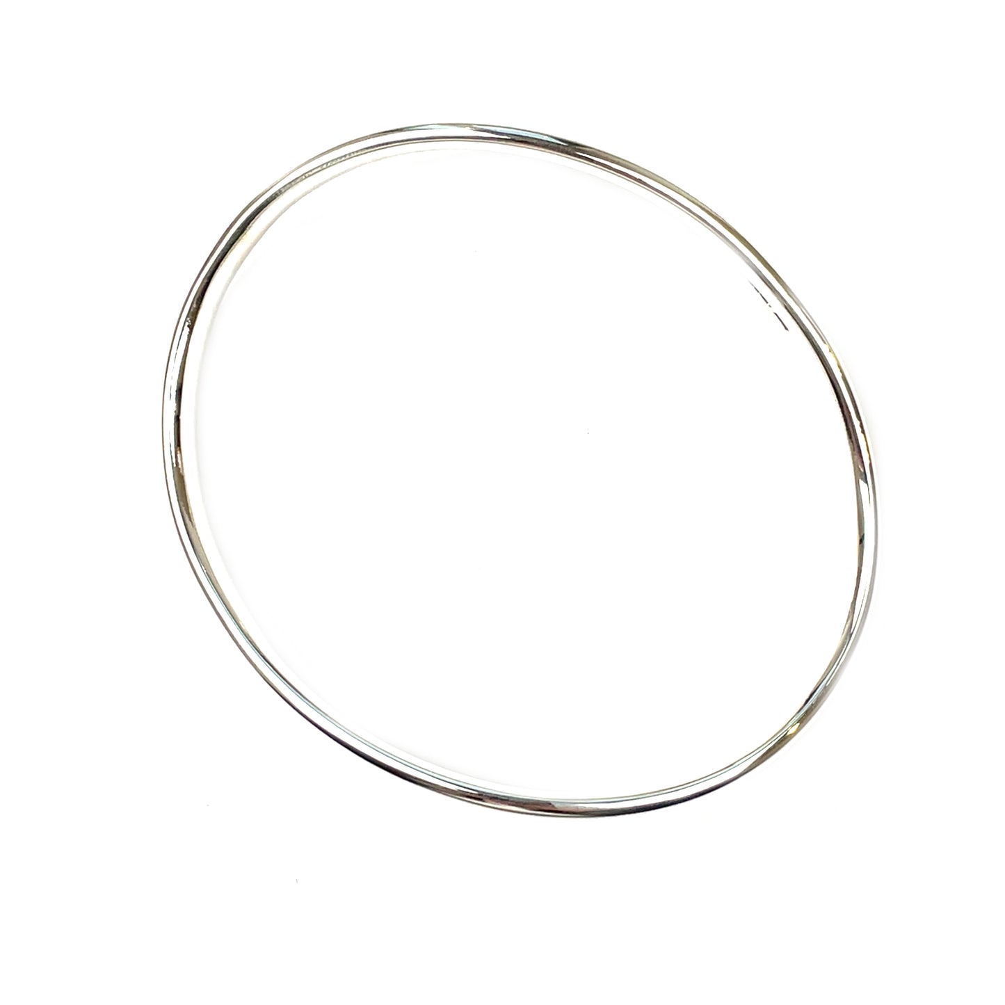 Silver Oval Infinity Bangle