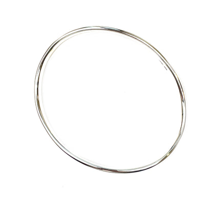 Silver Oval Infinity Bangle
