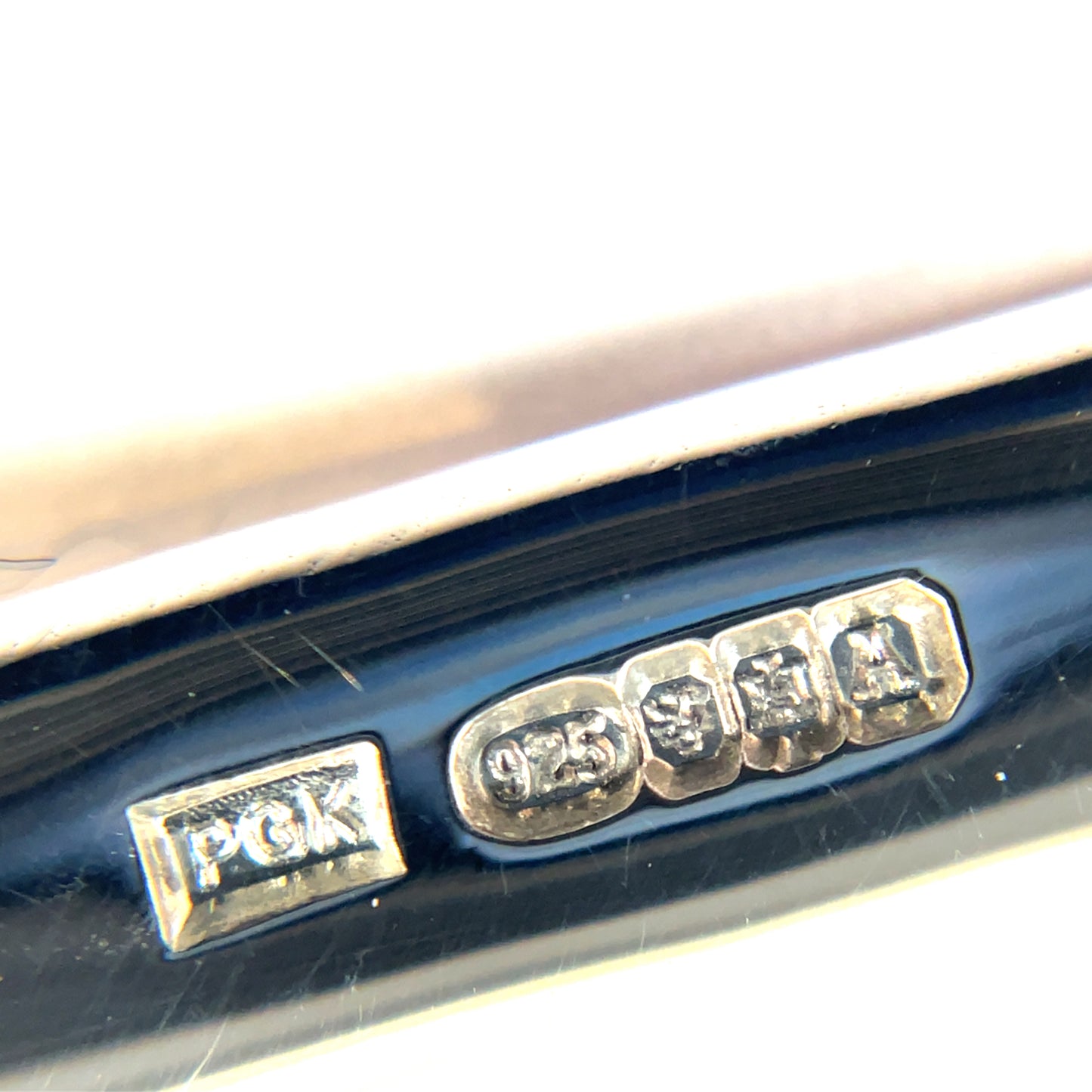 Silver Oval Infinity Bangle