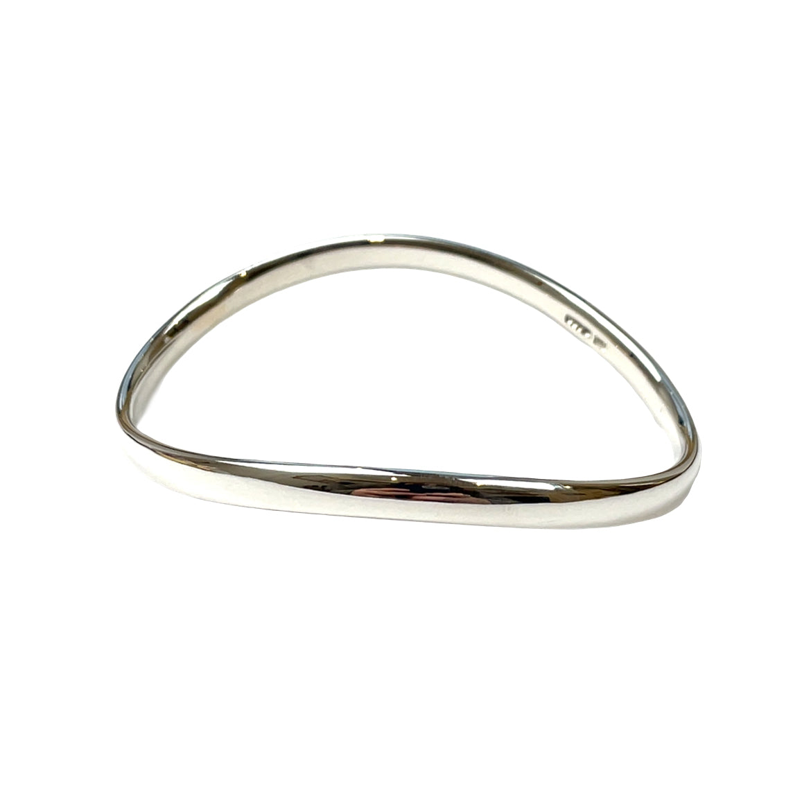 Silver Oval Infinity Bangle