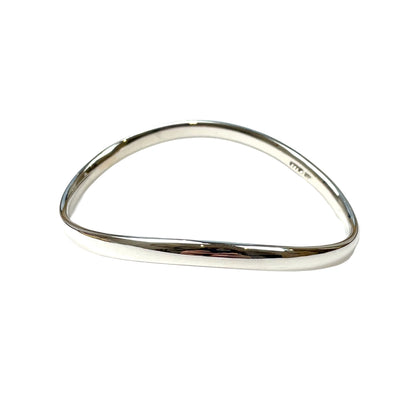 Silver Oval Infinity Bangle