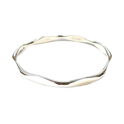Silver Octagonal Bangle
