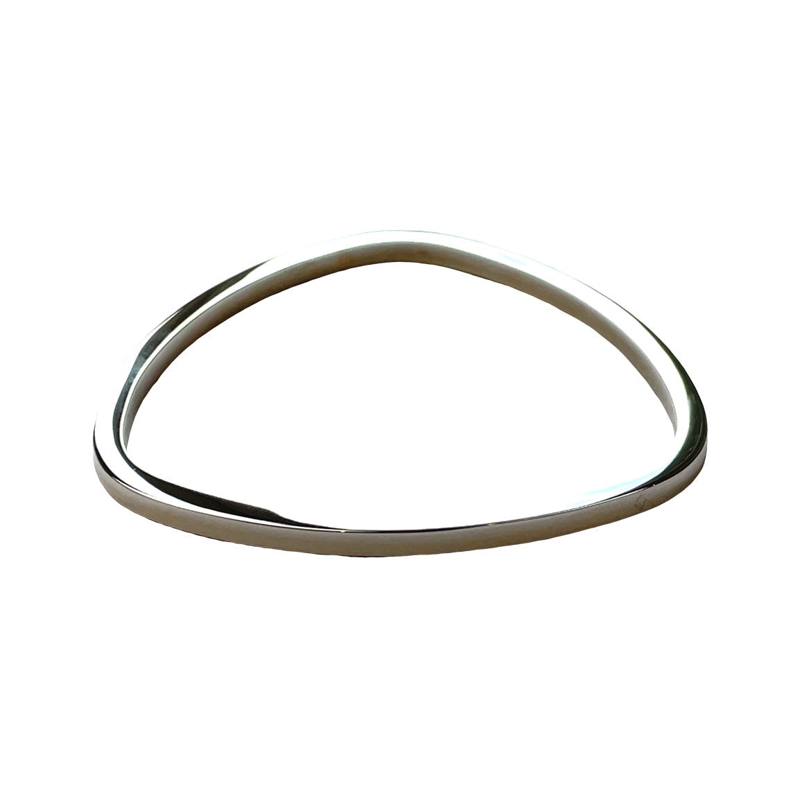 Silver Triangular Rolled Bangle