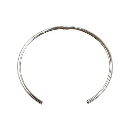 Silver Ridged Torque Bangle