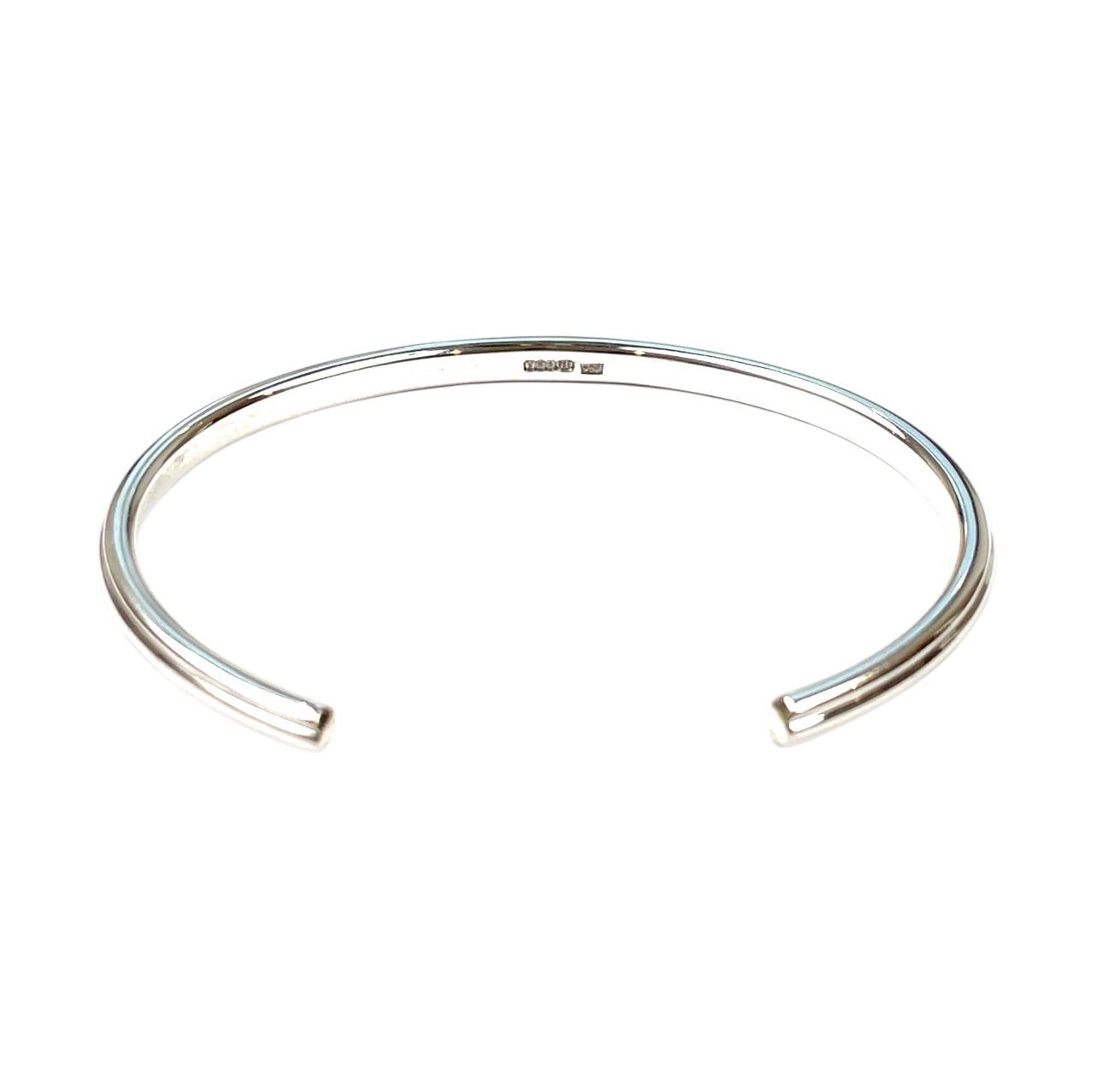 Silver Ridged Torque Bangle