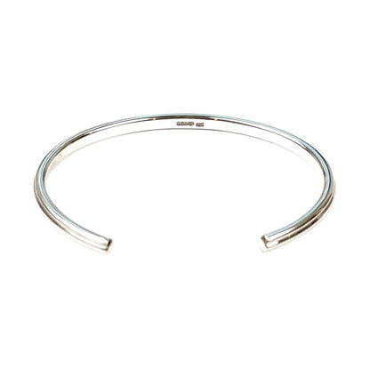 Silver Ridged Torque Bangle