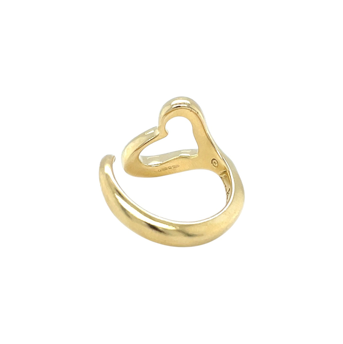 18ct Yellow Gold Tiffany & Co. Elsa Peretti Open Heart Ring (K1/2)