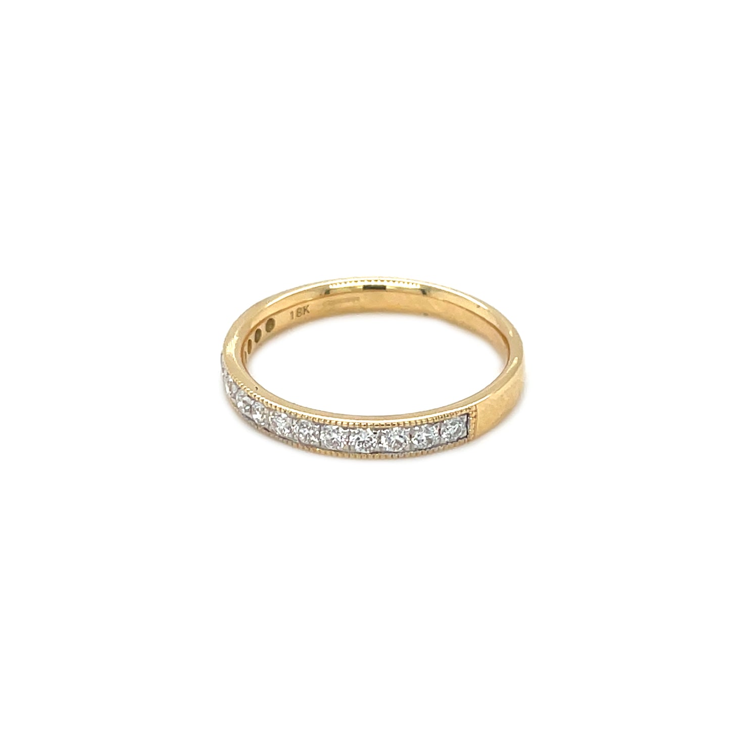 18ct Yellow Gold Diamond Half Eternity Ring (M)